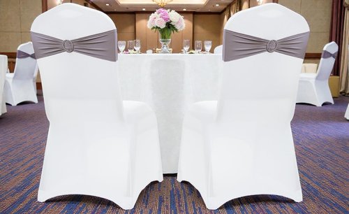 MDS Spandex Chair Sashes - Pack of 200 Elastic Stretch Bows with Buckle Slider | Silver Gray