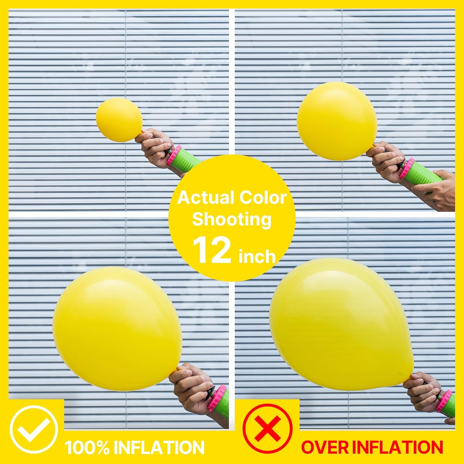 PartyWoo Yellow Balloons - 100 Pcs Matte Light Yellow Latex Balloon Arch Kit | Various Sizes for Celebrations