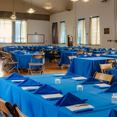 Niuara Blue Plastic Table Cloth - 30 Pack 54" × 108" Rectangle Disposable Tablecloths for 6FT Tables, Waterproof Table Cover for Party, Holiday & Gathering Use