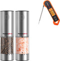 ThermoPro TP19H Digital Meat Thermometer - Ambidextrous Backlit Display for Perfect Cooking | Rechargeable Salt and Pepper Grinder Set