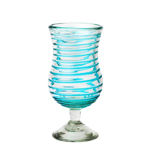 10 Strawberry Street Meridia Hurricane Handblown Mexican Glass, Set of 6