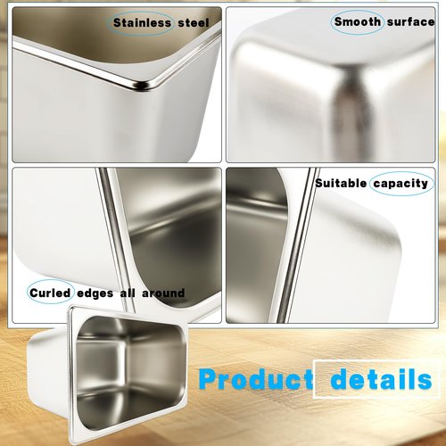 Norcoin 12 Pcs 1/3 Size 6 Inch Deep Restaurant Hotel Pan 201 Gauge Stainless Steel Steam Table Pan Commercial Catering Food Trays Warming Pans for Food Hotel Buffet