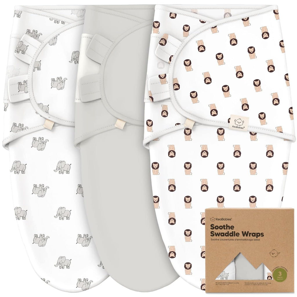 Skiennix Organic Baby Swaddle Sleep Sacks - Soft & Snug for Newborns 0-3 Months | 3-Pack in The Wild 2