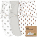 Skiennix Organic Baby Swaddle Sleep Sacks - Soft & Snug for Newborns 0-3 Months | 3-Pack in The Wild 2