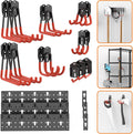 TORACK 24 PCS Garage Storage Hooks - Wall Mount Tool Organizer for Garden Tools, Ladders & More