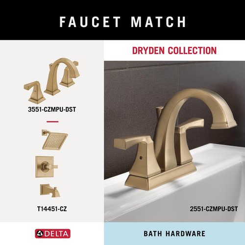 Delta Dryden (1-Pack) Hand Towel Holder Champagne Bronze Towel Racks for Bathroom Wall Square Towel Ring Holder for Bath Towel Hanger for Kitchen, Bathroom Accessories 75146-CZ