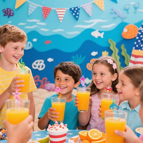 12 Pcs Reusable Ocean Animal Straws, Sea Animal Plastic Straws, Sea Creature Twisted Straw for Summer Under the Sea Party Supplies, Ocean-themed Party Decorations, Ocean Birthday Gifts (Sea Animals)