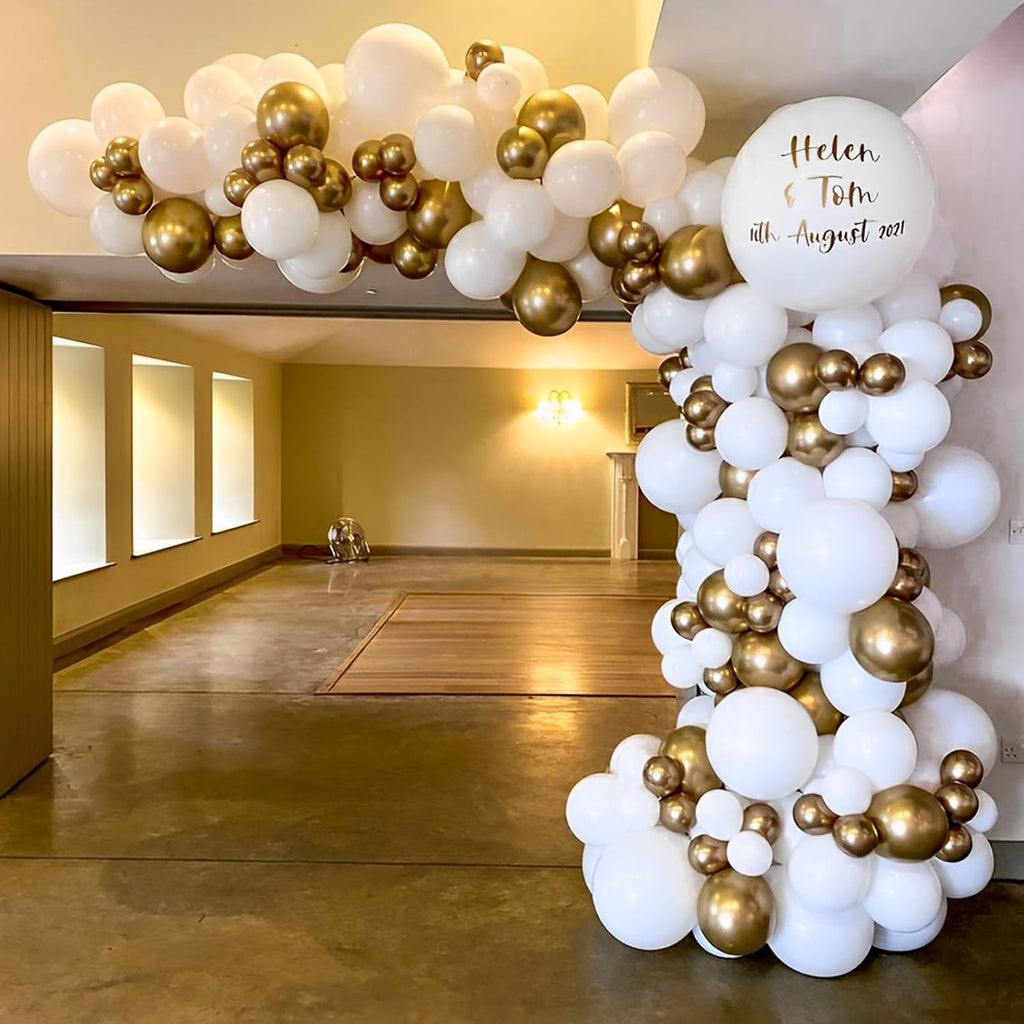 Voircoloria 110pcs Matte White Balloons - 12 Inch Latex Party Balloons for Weddings & Celebrations