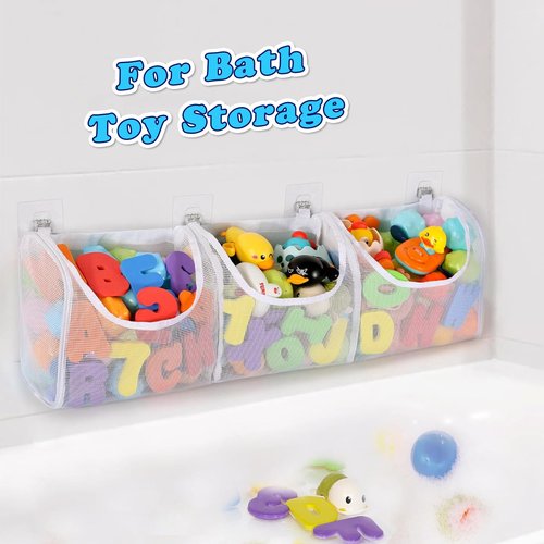 DOCMON 12 Pack Shower Caddy Adhesive, Upgrade Thick Bath Toy Storage Shelf Replacements, Waterproof Adhesive Hooks Strips Hangers for Kitchen Racks, Bathroom Storage, Shower Basket & Soap Holder