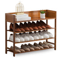 latifolia Bamboo Shoe Rack, 4-Tier Shoe Rack Organizer for Entryway, Living Room(Brown, 31.4''L)