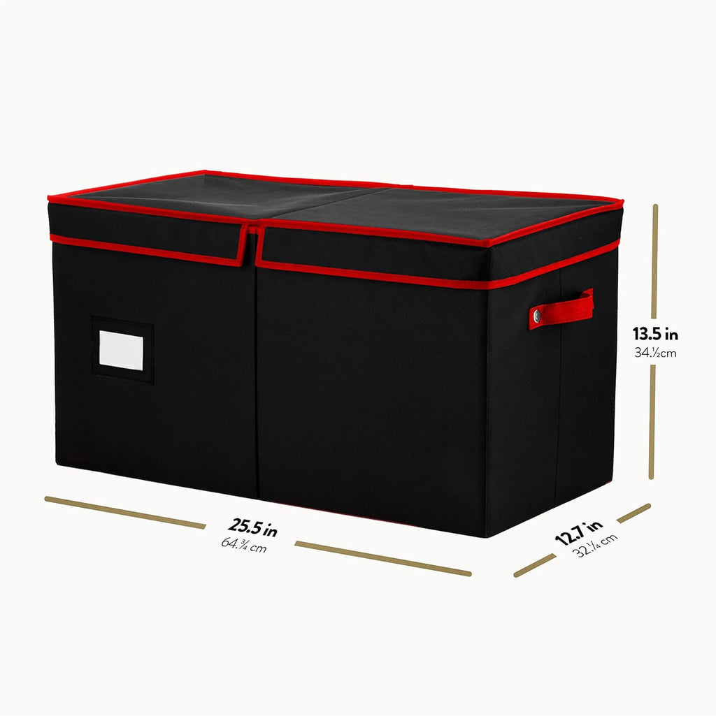 Premium Christmas Bauble Storage Box - 128 Compartment Organizer for Delicate Ornaments | Tear-Proof 600D Oxford Fabric - 5 Year Warranty