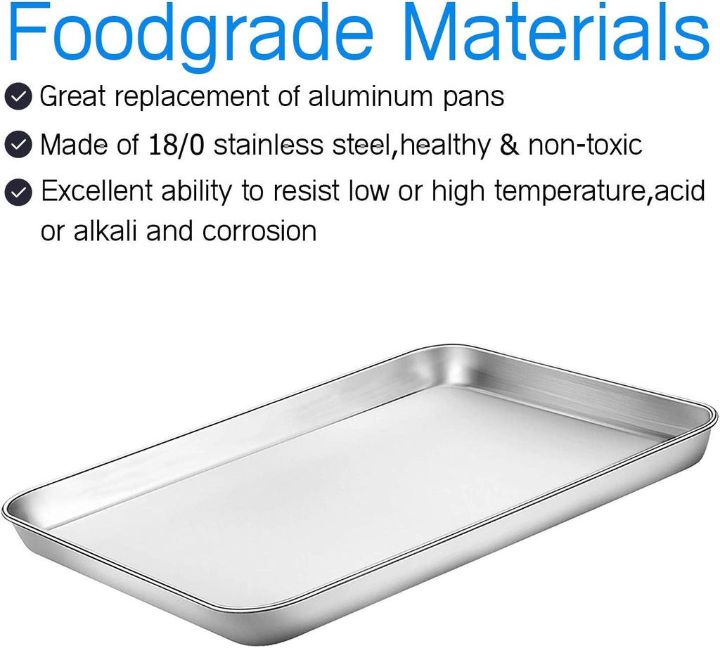 Regine Switzerland Cookie Sheet and Cooling Rack Set - 16-Inch Stainless Steel Bakeware, Non-Toxic & Easy Clean