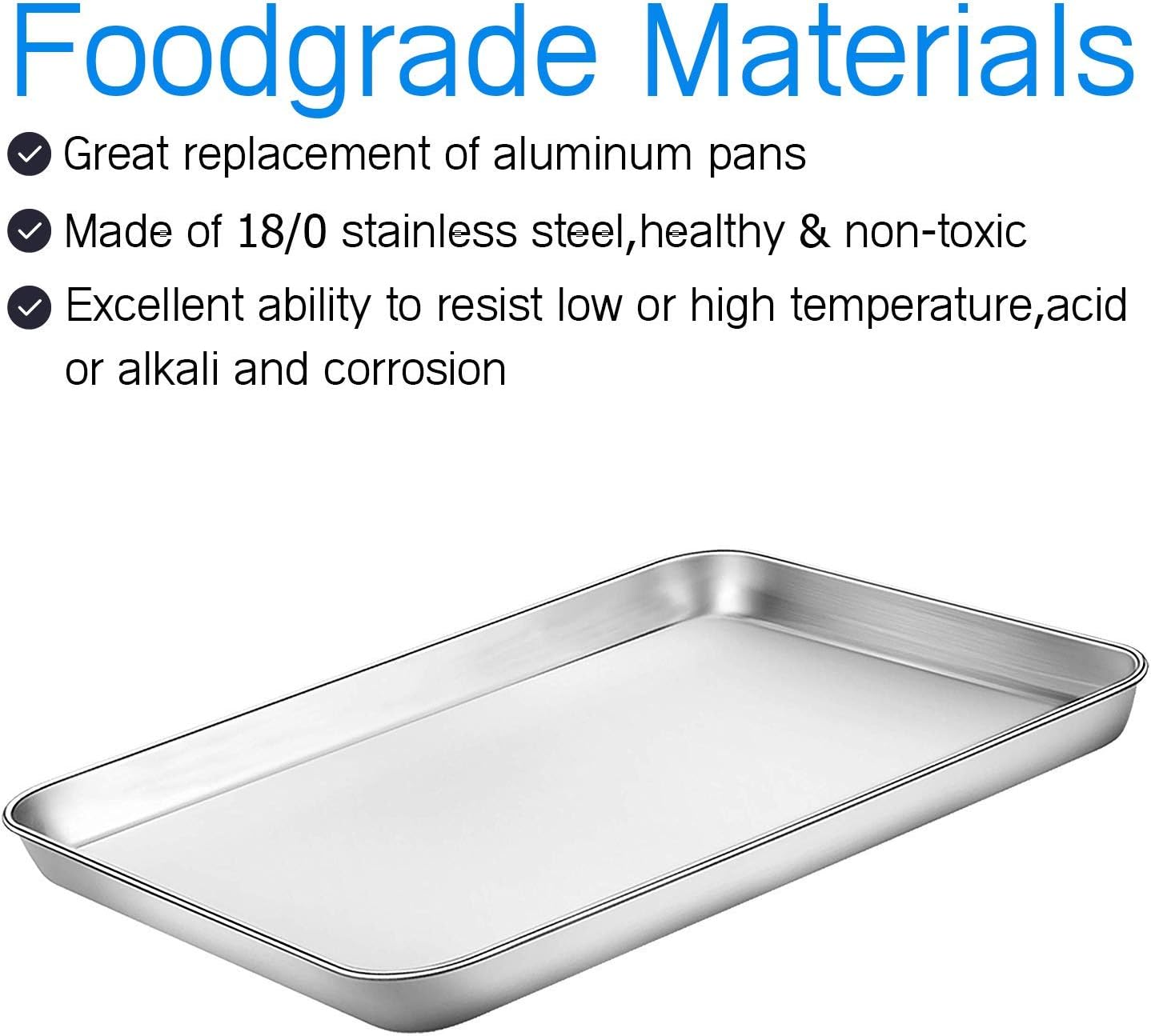 Regine Switzerland Cookie Sheet and Cooling Rack Set - 16-Inch Stainless Steel Bakeware, Non-Toxic & Easy Clean