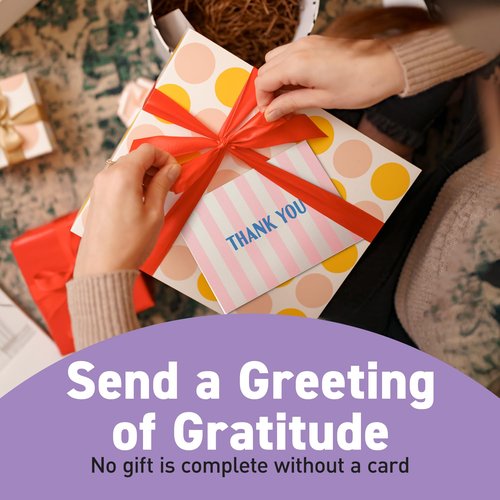 Sweetzer & Orange Summer Stripes Thank You Cards – Set of 24 Blank Cards with Envelopes – 6 Colorful Designs (4 of Each) – 4x5.5 Flat Note Cards – Pastel Pink, Blue & Yellow Envelopes – Thick Paper