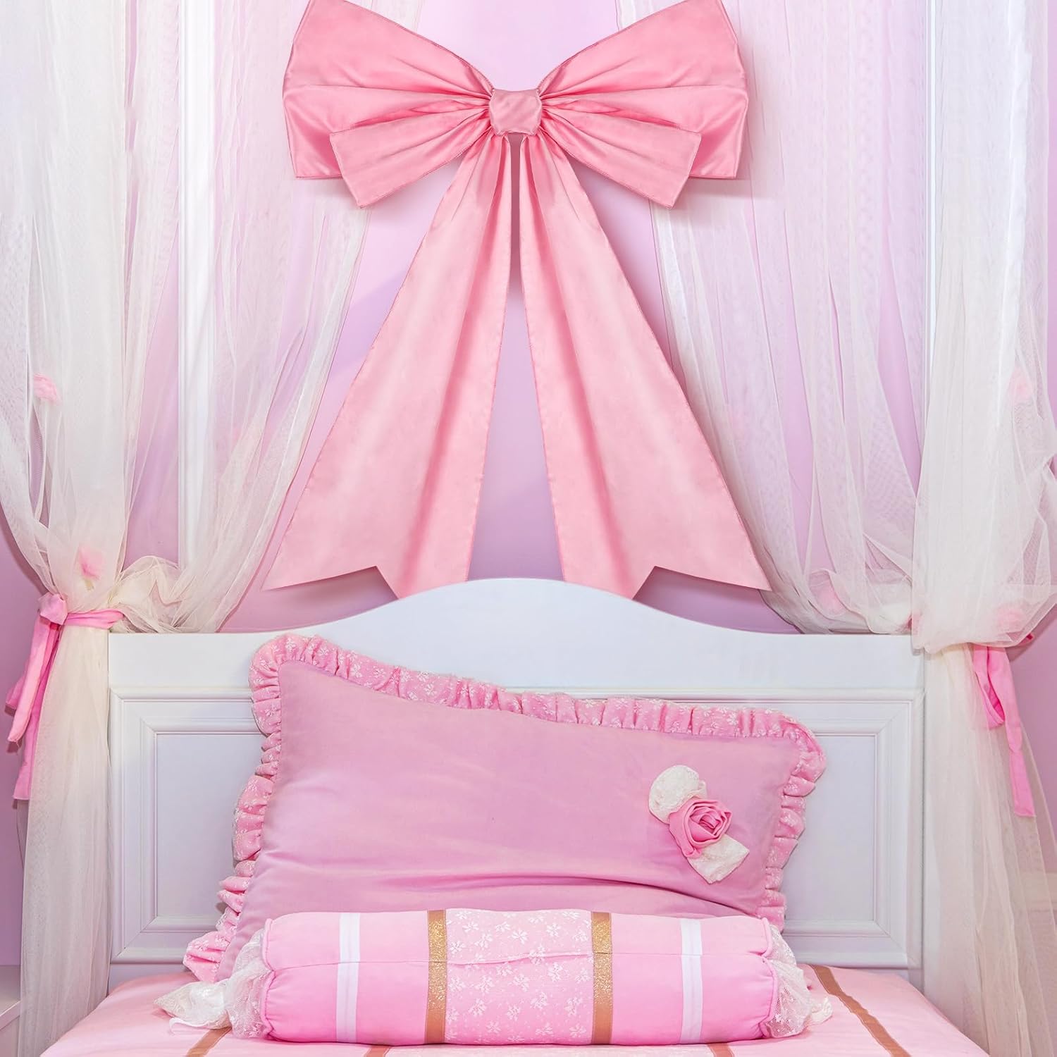 Skiennix Large Pink Coquette Bow - 27.6 x 21.7 Inches | Perfect for Birthday & Bridal Showers