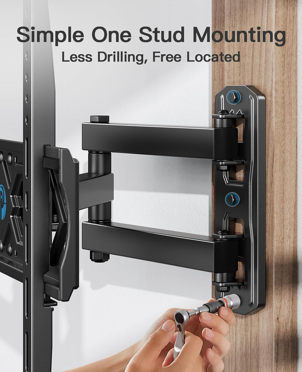 Pipishell Full Motion TV Wall Mount - Heavy Duty Articulating Arms for 26-65 Inch TVs | VESA 400x400mm, 77lbs Support