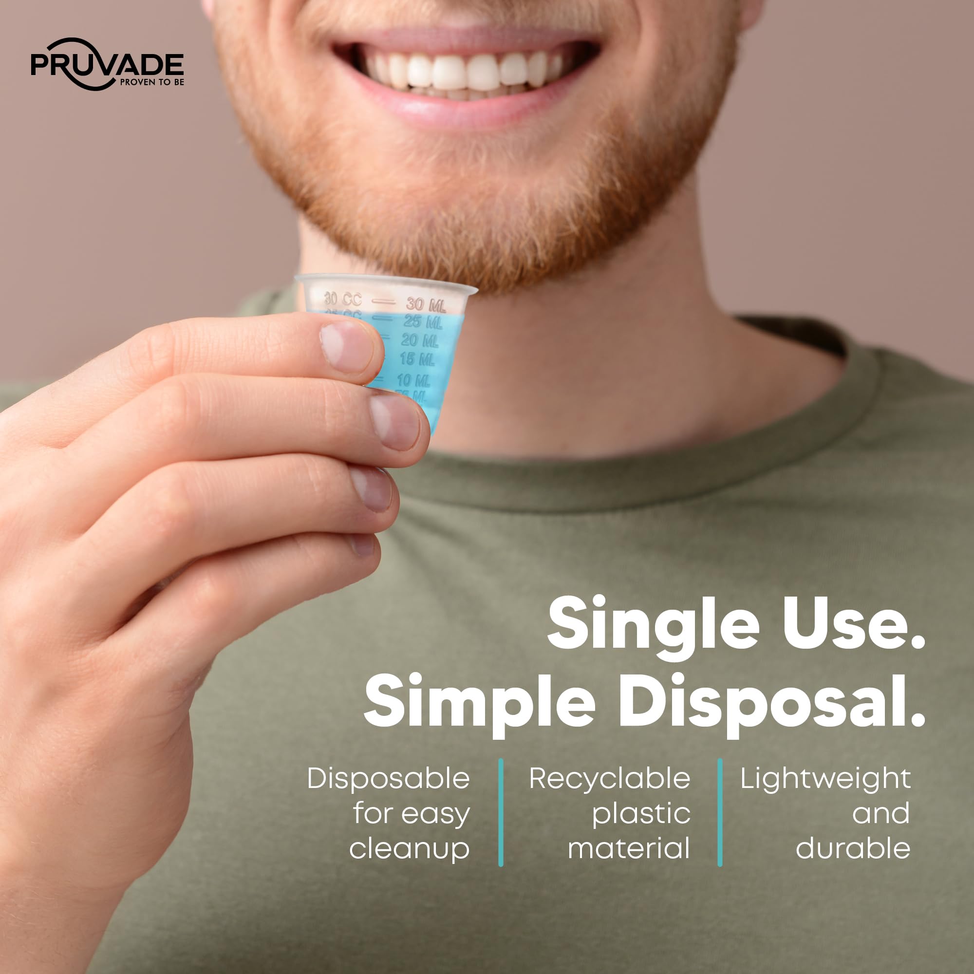 [5000 Count - 1 oz.] Pruvade Disposable Plastic Medicine Cups with Graduated Dosage Lines for Pills or Liquid, Single Serve Measuring for Home, Nurse, Hospital, Medical Care, Resin Mixing, Mouthwash