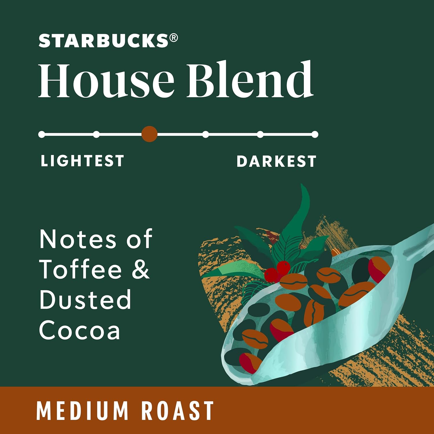 Starbucks K-Cup Coffee Pods - Medium Roast House Blend for Hot or Iced Coffee | 10 Pods