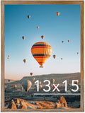 JCJMY 13x15 Rustic Brown Picture Frame - Versatile Wall Hanging for Horizontal or Vertical Display