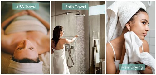 Towels Pack of 1 Bath Towels 27 x 55 Inches, White Soft Cotton Terry Towel with Quick Dry & Highly Absorbent, Perfect Extra Large Bathroom Shower Towels (White, 27 x 55 inch - 1 Pack)