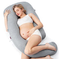 Momcozy Pregnancy Pillow for Sleeping, Dreamlign U Pro Body Pillow with Adjustable Leg Pillow - Support for Back, Hips, Belly, Legs for Pregnant Women, 50-72 Inch Maternity Pillow with Air Layer Cover