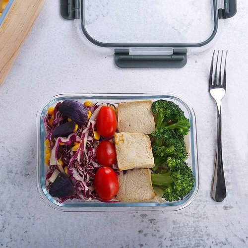 MCIRCO 22 Oz Glass Meal Prep Containers - 10-Pack Food Storage with Lids | Microwave, Oven, Freezer Safe (Gray)