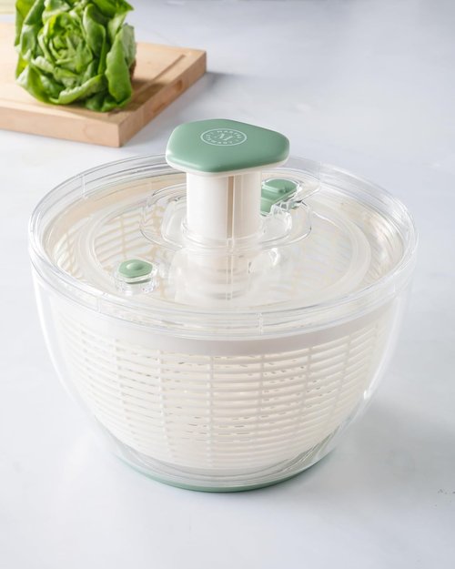 Martha Stewart Gulfwind 6.3 Qt Salad Spinner - Efficient Fruit & Vegetable Washer with Strainer