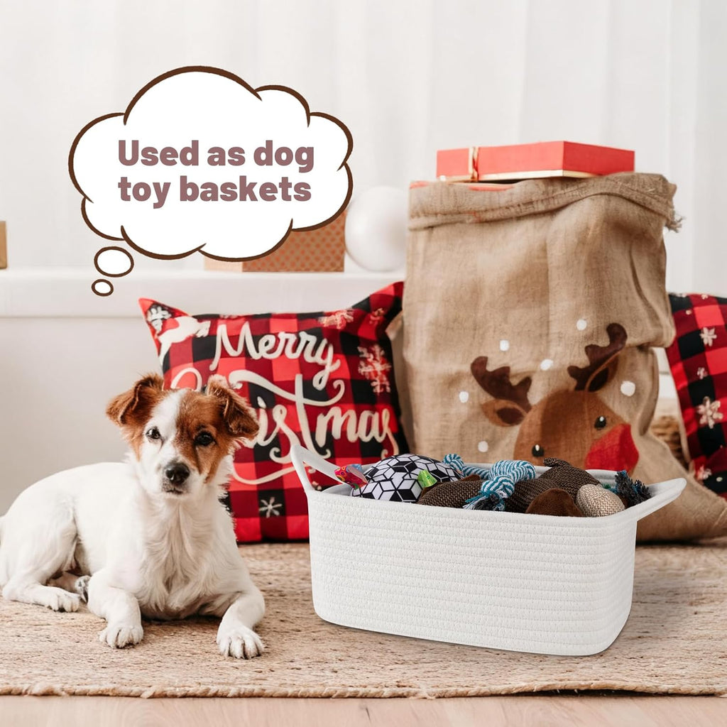 OIASKET Woven Storage Basket - Versatile Gift Basket with Handles for Baby Showers & Toy Organization | 13.6" x 10" x 5.9”