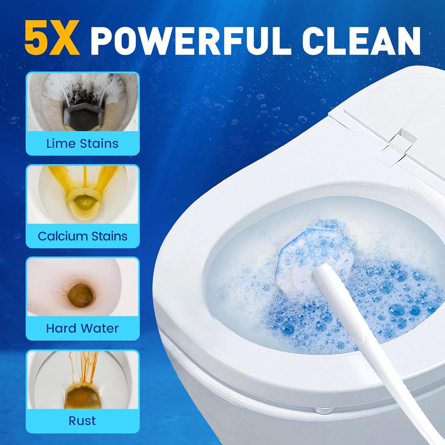 Regine Switzerland Toilet Brush Refills - Disposable Hygienic Scrubber Pads, 150 Count