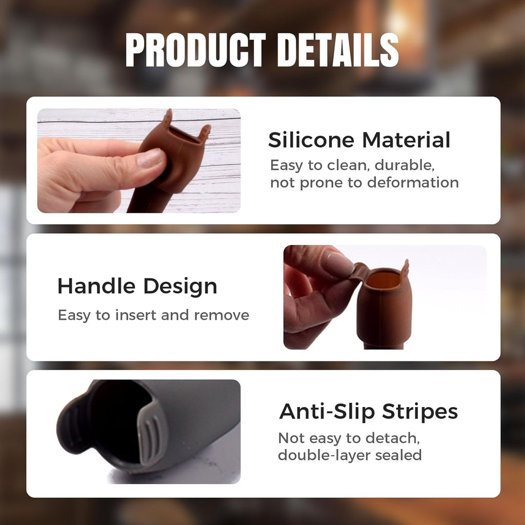 Silicone Wine Stopper for Wine Bottles, 2025 New Wine Stoppers for Wine Bottles, Seal Bottle Cover for Beer Champagne, Glass Bottle Sealer Covers Wine Stoppers for Home Use (8, All)