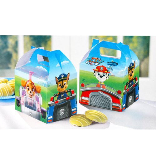 Paw Patrol Treat Boxes Set for Celebrations - Bundle of 8 Favor Boxes for Birthdays, Prizes, Plus Stickers, More | Paw Patrol Party Favors for Boys, Girls