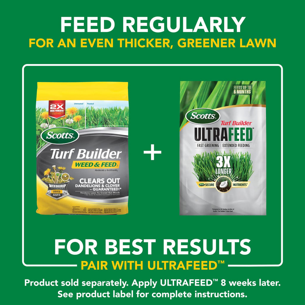Scotts Turf Builder Weed and Feed - Effective Lawn Care Solution for 5,000 Sq. Ft.