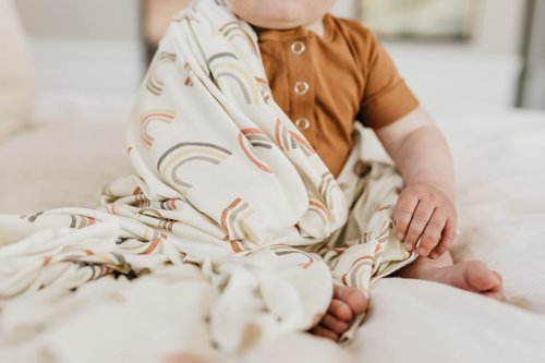 Copper Pearl Large Premium Knit Baby Swaddle Receiving Blanket Kona