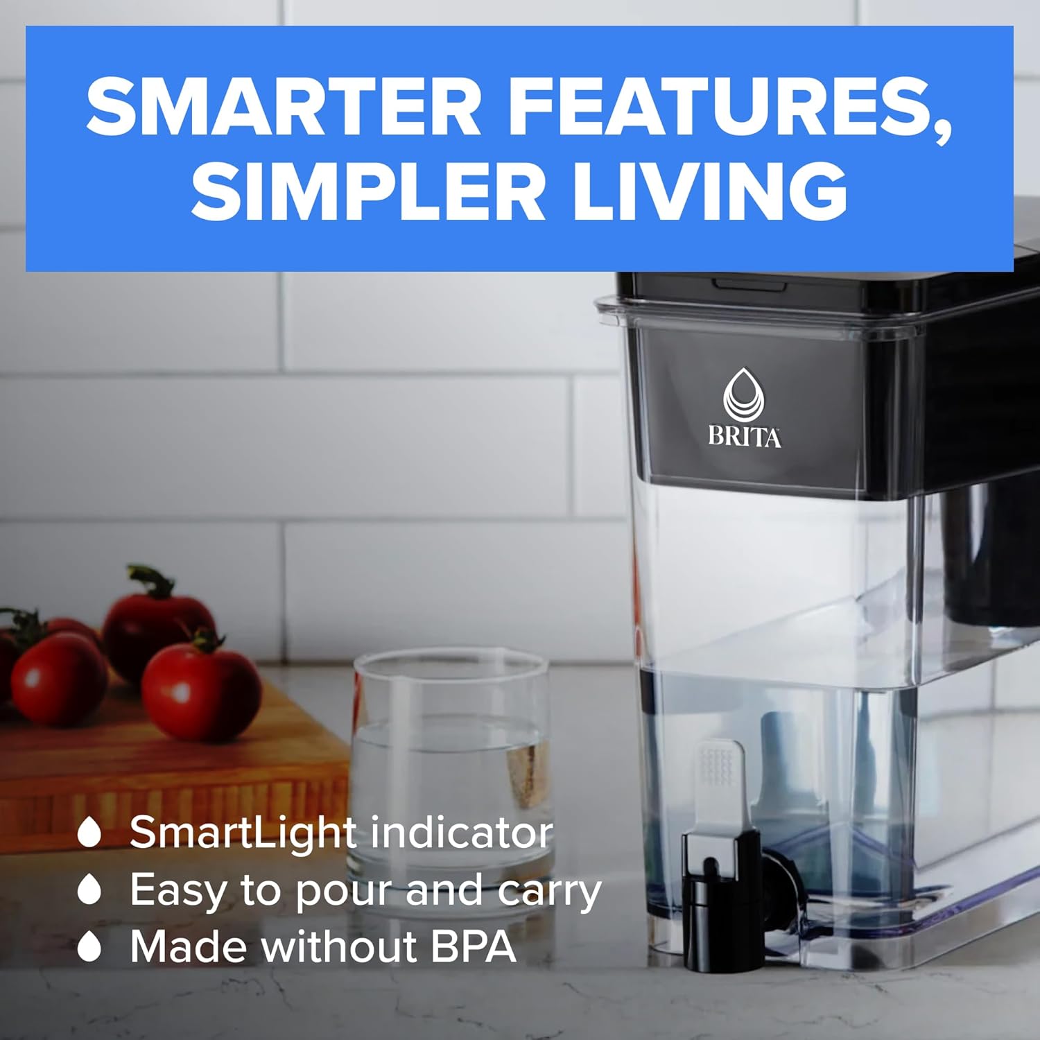 Brita UltraMax Water Dispenser - 27-Cup BPA-Free Filter System Reduces Copper & Mercury