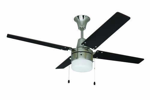 Litex Industries UBW48BC4L Wakefield Collection Ceiling Fan, Brushed Chrome