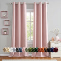MIULEE Baby Pink Blackout Curtains - Thermal Insulated Room Darkening Drapes | 96-Inch Grommet Top, 2 Panels