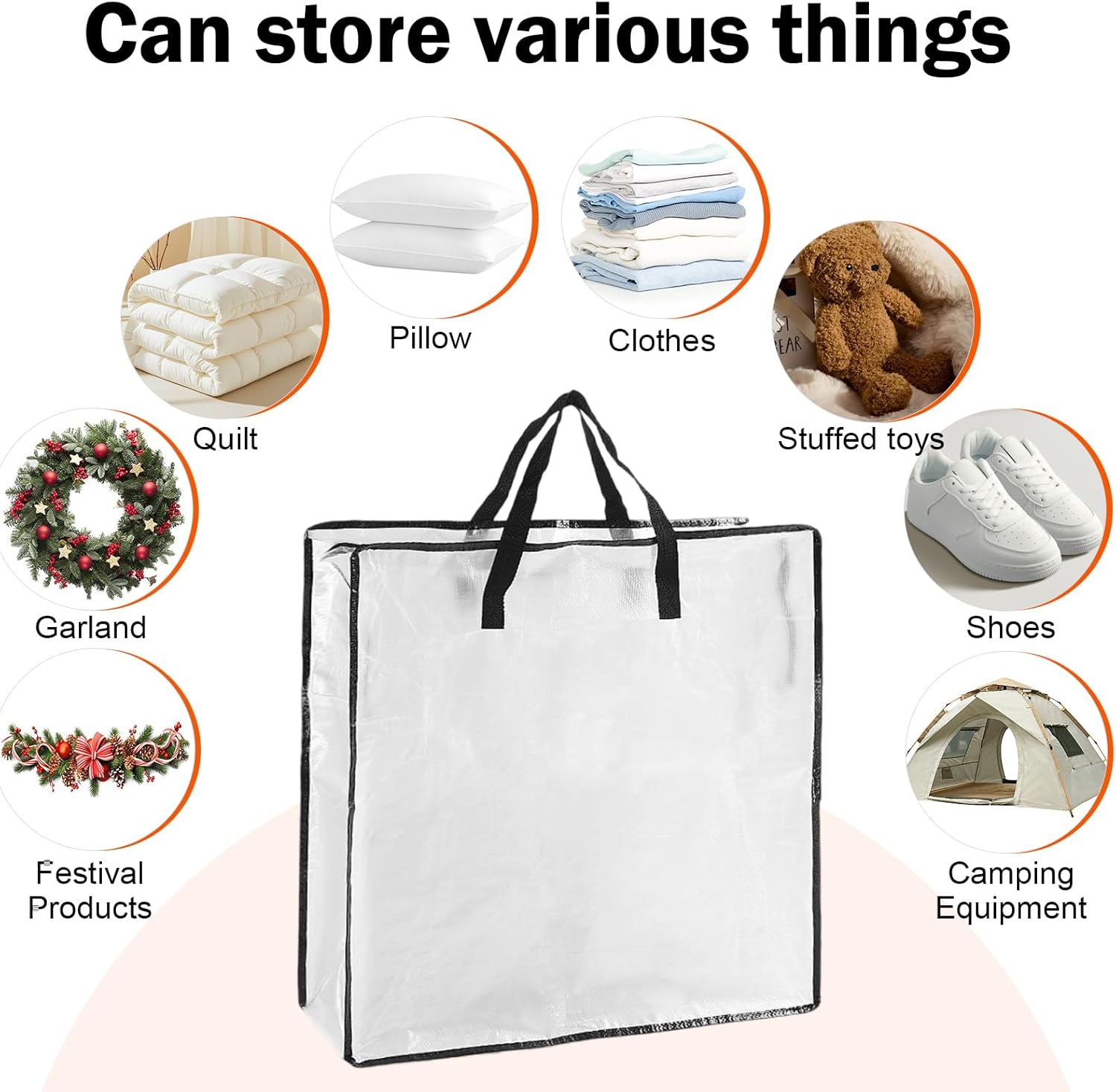 Skiennix Wreath Storage Container - 25-Inch Durable Polyester Bag for Holiday Decorations | 3 PCS Set