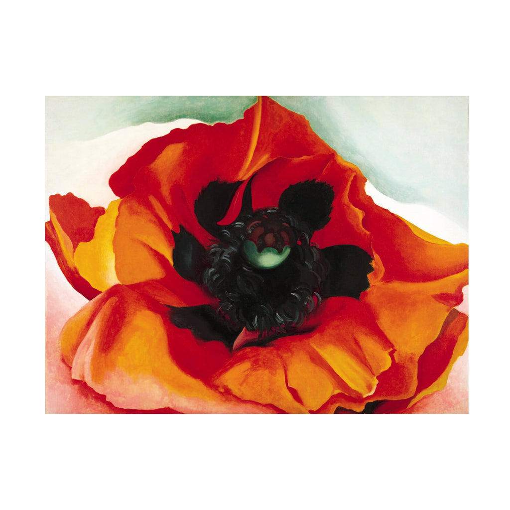 Wrapped Canvas Wall Art - Georgia O'Keefe 'Poppy' Wall Art for Living Room, Bedroom, or Office Décor - 24x32