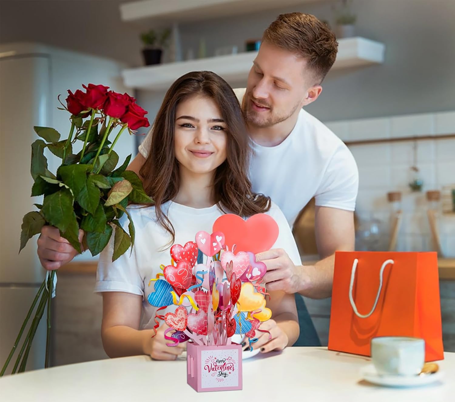WhatSign Valentine’s Day Pop-Up Cards - Funny Love Cards with Envelope for Him & Her