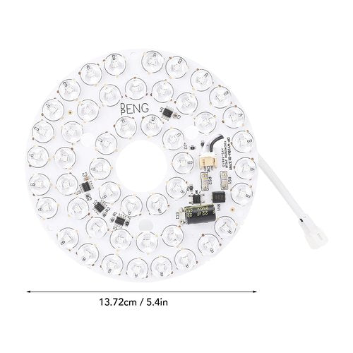5.4 Inch LED Retrofit Light Kit for Ceiling Fan Light Replacement Panel, 3000K 4200K 6500K Color Temperature Adjustable, 18W Dimmable Round Light