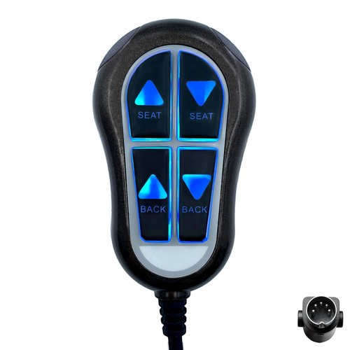 4 Button 5 Pin Remote Hand Control ZK1300-HC Replacement for Power Recliner Lift Chairs with Backlight