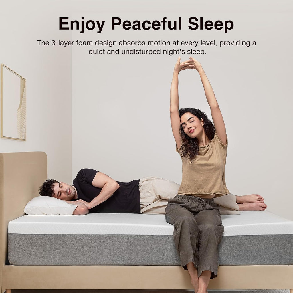 Novilla King Mattress - 10 Inch Gel Memory Foam for Cool Sleep & Pressure Relief | Medium Plush Comfort