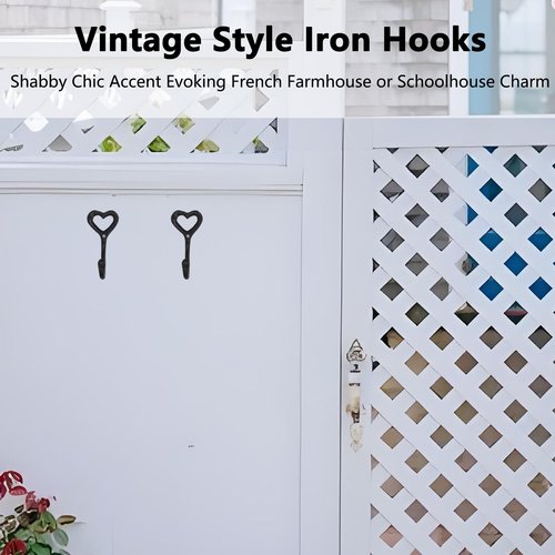 KMYZQDV Heart Ring Hook Cast Iron Wall Hooks for Kitchen Wedding Towel Hangers Cute Love Decorative Hook for Hanging Apron Bath Hat Cap Scarf Bag Coat Purse Cup Garage Decor