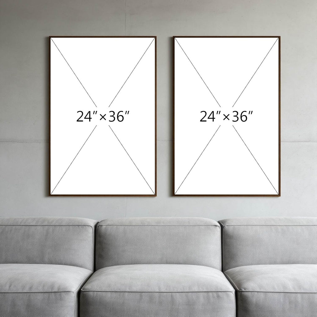 Thalasse 3D Textured Framed Abstract Wall Art - Modern Geometric Black & White Decor | 16x24 In, 2 Piece Set