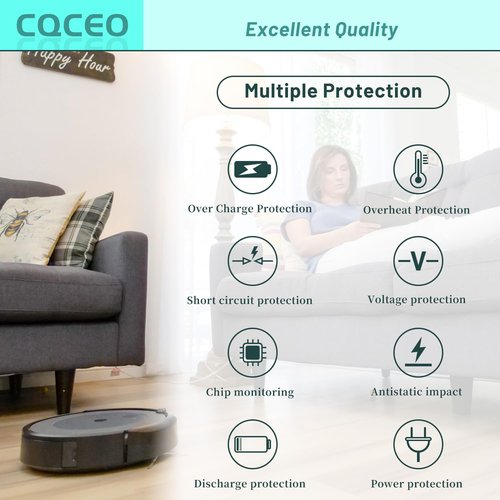 CQCEO Replacement Battery for ILIFE V3s Pro V5s Pro V50 V8s X750 Vacuum Cleaner 14.4V/3400mah