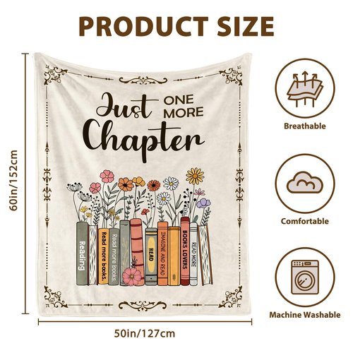 Book Lovers Gifts Blanket - Reading Gifts for Book Lovers, Reading Gifts for Women, Books Club Gift for Reader Bookish Bookworm, Christmas Birthday Gift for Books Lover Librarian Teacher, 60"x50"