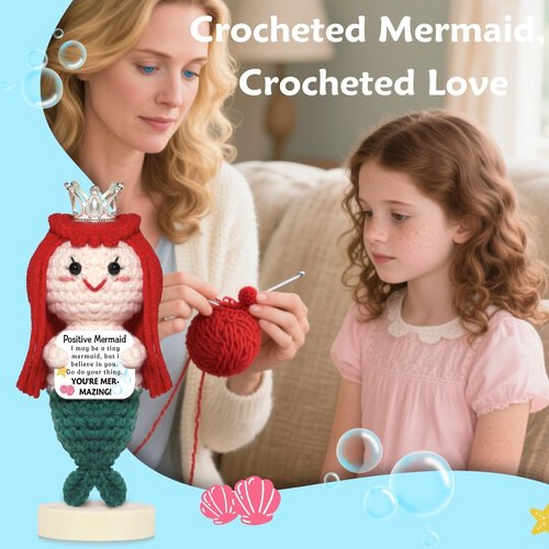Mermaid Gifts for Valentine's Day Birthday: YOU'RE MER-MAZING Daughter Best Friend Girlfriend Sister Teen Girls Her Gelentines Gifts, Little Mermaid Decorations with Emotional Positive Support Cards