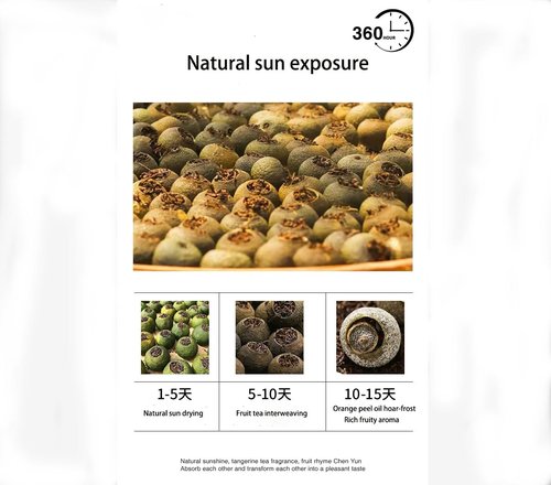 Puerh Tangerine Peel Pu-erh Tea 17.64oz(500g) Xiao Qing Gan Puerh Tea Xinhui ChenPi Pu'er Citrus Green Orange Peel 陈年-小青柑普洱茶