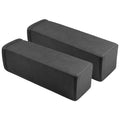 M Mute Touch 2 Pack Couch Arm Rest Pillow, 6''x6''x20'' Faux Leather Waterproof Cover, High Density Foam Armrest Cushion, Removable & Washable Elbow Support for Sofa, Bed, and Armchair (Black)