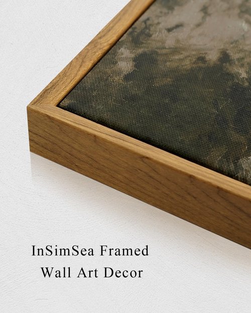 InSimSea Framed Canvas Wall Art - Vintage Oil Paintings of Sky & Clouds | Large 16"x24" Decor for Home & Office